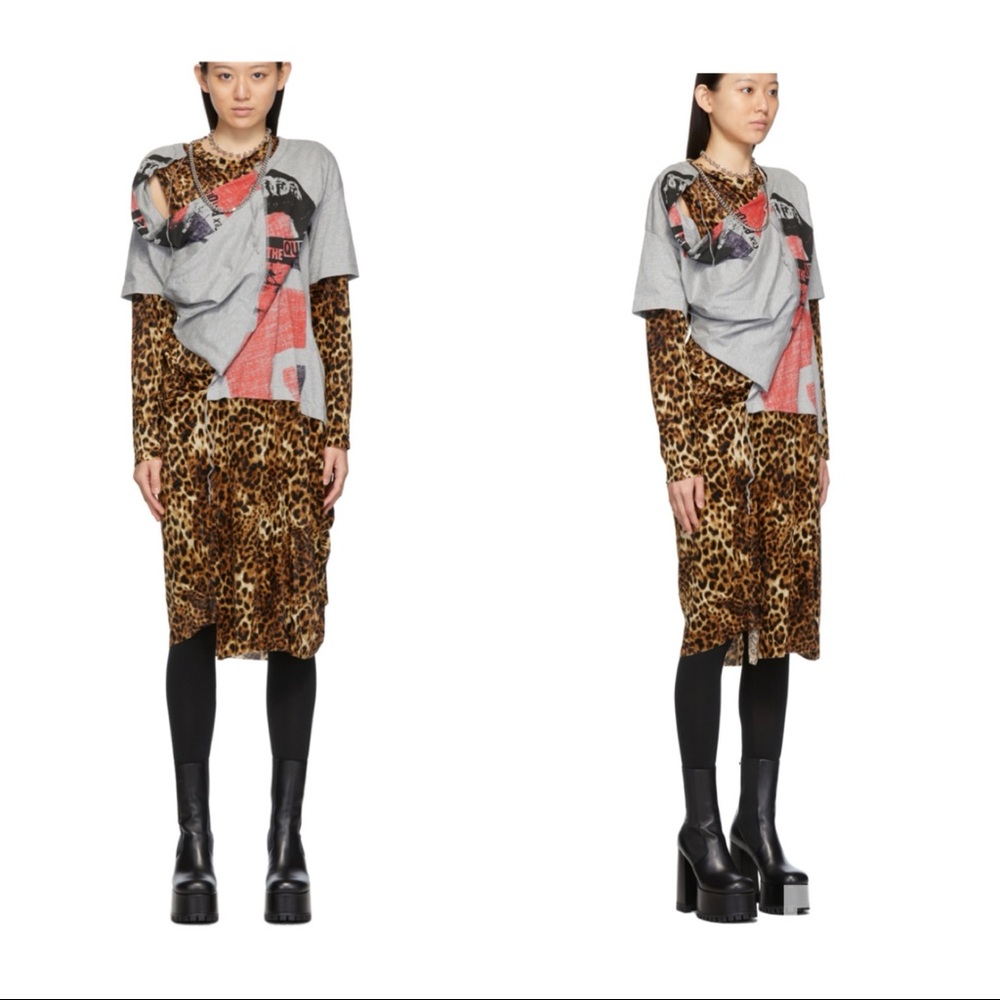 JUNYA WATANABE Sex Pistols Leopard Dress